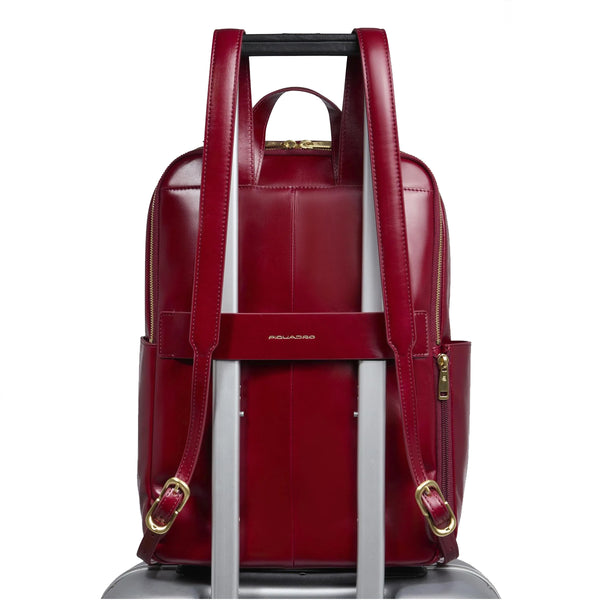 Piquadro - Small Laptop Backpack Blue Square 14" Rosso - CA6678B2 - ROSSO