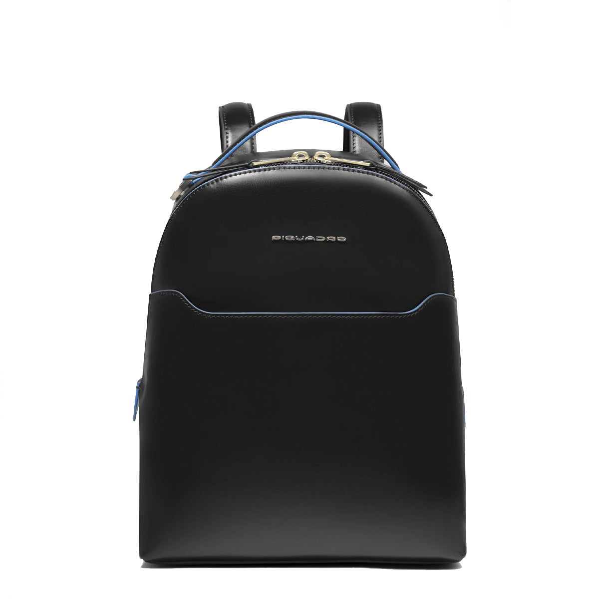 Piquadro - Small Backpack Blue Square with mini tablet sleeve Nero - CA6677B2 - NERO