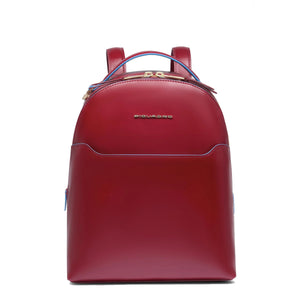 Piquadro - Small Backpack Blue Square with mini tablet sleeve Rosso - CA6677B2 - ROSSO