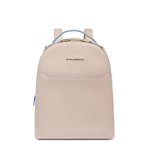 Piquadro - Small Backpack Blue Square with mini tablet sleeve Rosa2 - CA6677B2 - ROSA2