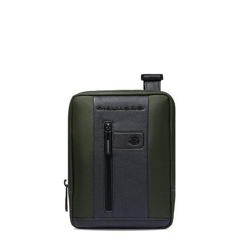 Piquadro - Organised crossbody bag Brief 2 in recycled fabric - CA3084BR2 - VERDE2