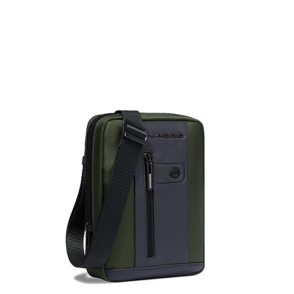 Piquadro - Organised crossbody bag Brief 2 in recycled fabric - CA3084BR2 - VERDE2