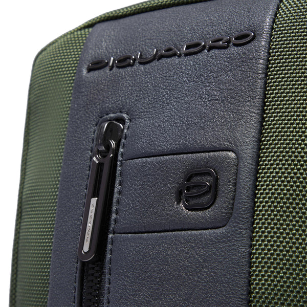 Piquadro - Organised crossbody bag Brief 2 in recycled fabric - CA3084BR2 - VERDE2