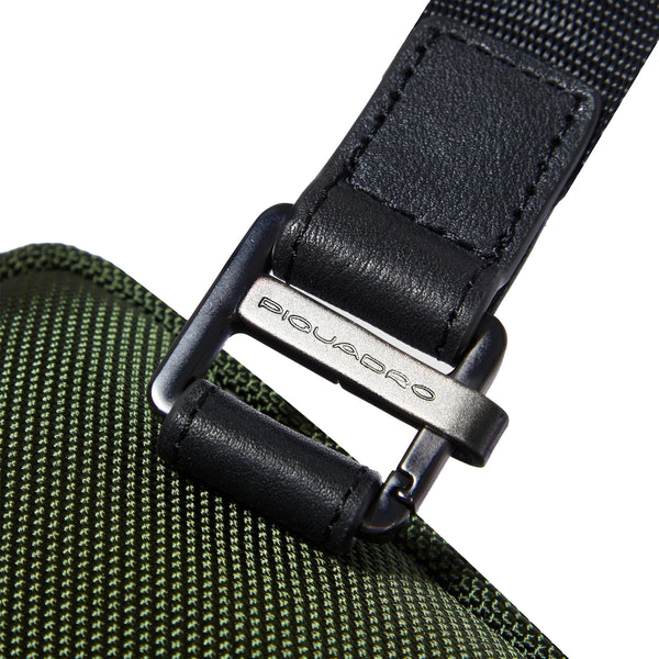 Piquadro - Organised crossbody bag Brief 2 in recycled fabric - CA3084BR2 - VERDE2