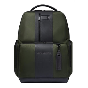 Piquadro - Fast-Check Laptop Backpack Brief 2 15.6 in recycled fabric - CA4532BR2 - VERDE2