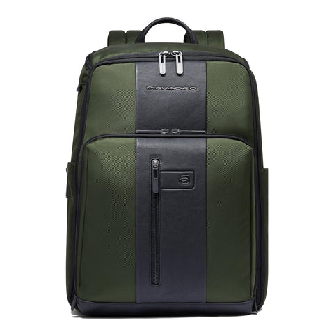 Piquadro - Travel Laptop Backpack Brief 15.6" Verde2 - CA6648BR2 - VERDE2