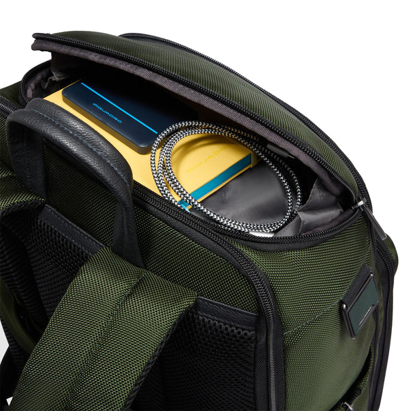 Piquadro - Travel Laptop Backpack Brief 15.6" Verde2 - CA6648BR2 - VERDE2