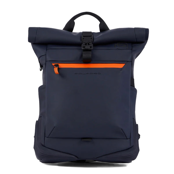 Piquadro - Corner Roll-Top 15.6" Laptop Backpack Blu - CA6291C2OW - BLU