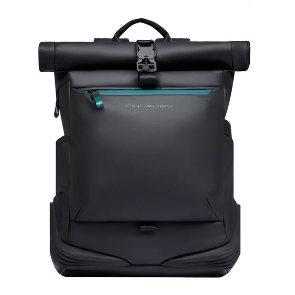 Piquadro - Corner Roll-Top 15.6" Laptop Backpack Nero - CA6291C2OW - NERO