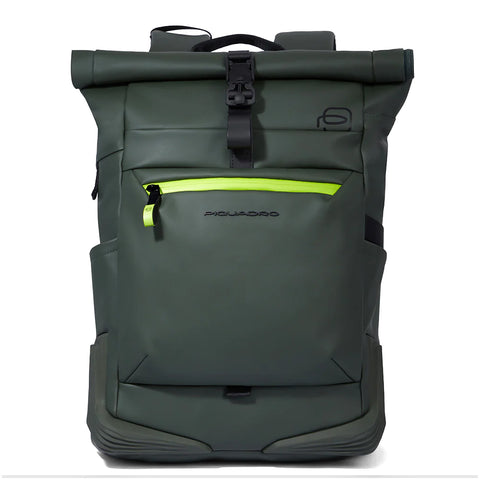 Piquadro - Corner Roll-Top 15.6" Laptop Backpack Verde - CA6291C2OW - VERDE