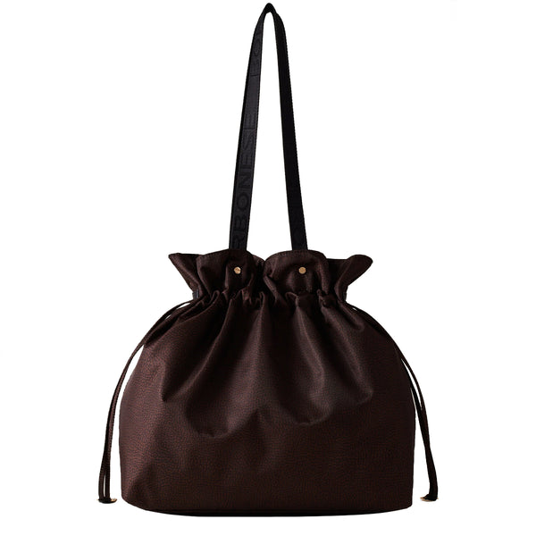 Borbonese - Secchiello Large Testa Moro Nero 933774AH1 T | Italystation.com Shop Now at italystation.com