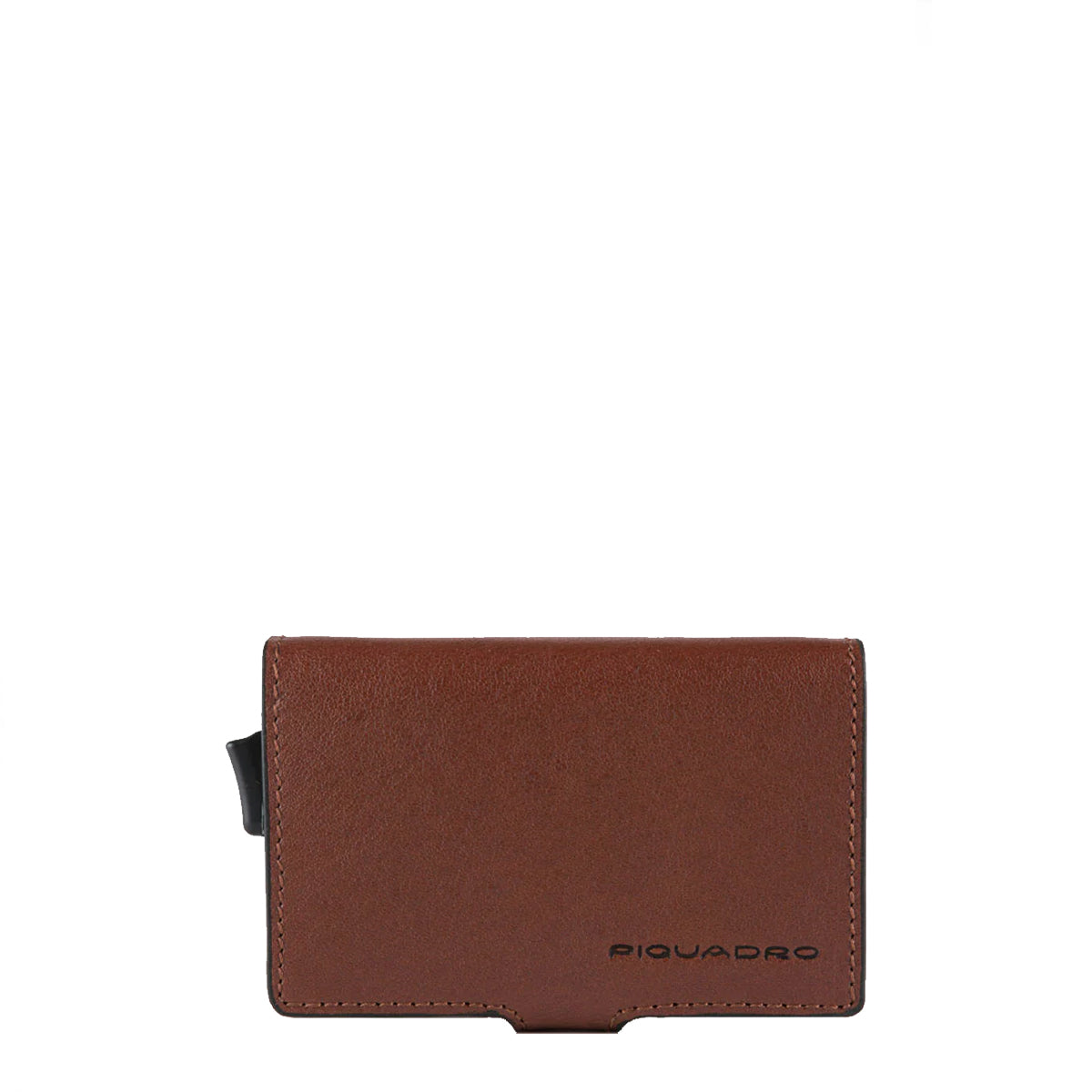 Piquadro - Compact Wallet Doppio Black Square Cuoio PP5472B | Italystation.com Shop Now at italystation.com