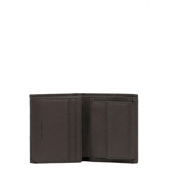 Piquadro - Portafoglio Verticale Black Square Testa Moro PU | Italystation.com Shop Now at italystation.com