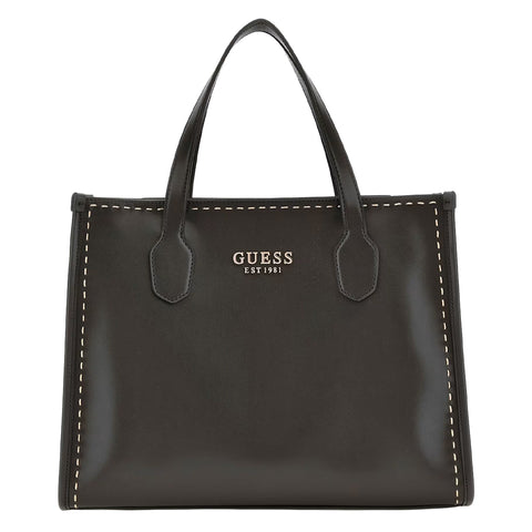 Guess - Borsa a mano Silvana Black HWVC8665220 BLACK | Italystation.com Shop Now at italystation.com