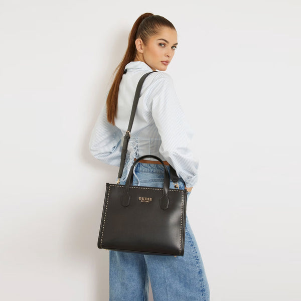 Guess - Borsa a mano Silvana Black HWVC8665220 BLACK | Italystation.com Shop Now at italystation.com