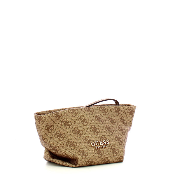 Guess - Bustina Eco Evaine Latte Logo Brown TWEB9535005 LATT | Italystation.com Shop Now at italystation.com
