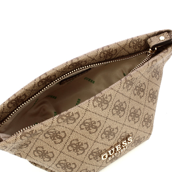 Guess - Bustina Eco Evaine Latte Logo Brown TWEB9535005 LATT | Italystation.com Shop Now at italystation.com