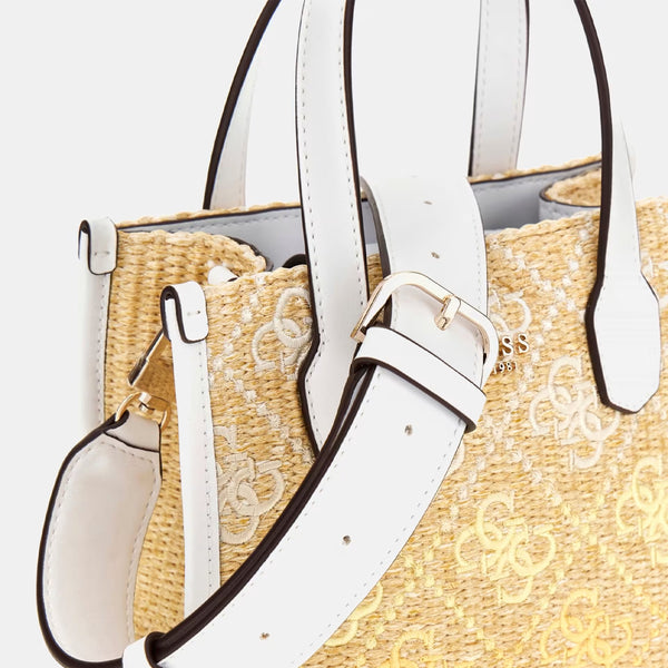 Guess - Mini borsa a mano Silvana 4G Cornsilk Logo HWSW8665770 | Italystation.com Shop Now at italystation.com