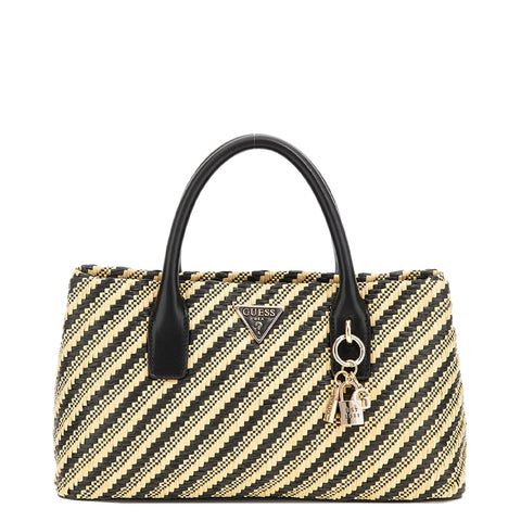 Guess - Borsa a mano Simona Natural Black HWWG9210050 NATURA | Italystation.com Shop Now at italystation.com