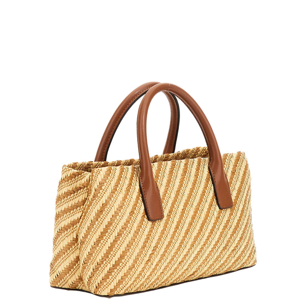 Guess - Borsa a mano Simona Natural Cognac HWWG9210050 NATUR | Italystation.com Shop Now at italystation.com