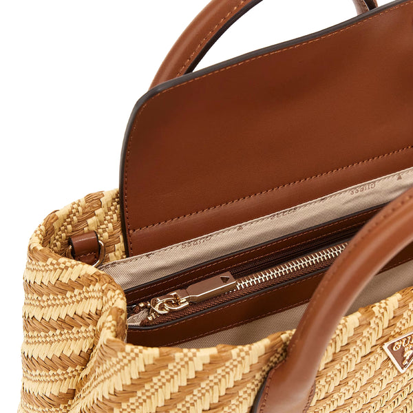 Guess - Borsa a mano Simona Natural Cognac HWWG9210050 NATUR | Italystation.com Shop Now at italystation.com