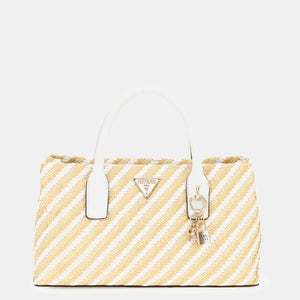 Guess - Borsa a mano Simona Natural White HWWG9210050 NATURA | Italystation.com Shop Now at italystation.com