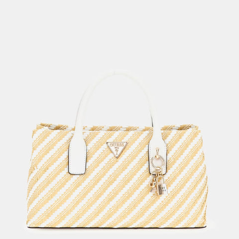 Guess - Borsa a mano Simona Natural White HWWG9210050 NATURA | Italystation.com Shop Now at italystation.com