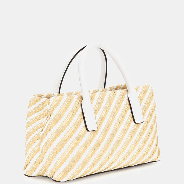 Guess - Borsa a mano Simona Natural White HWWG9210050 NATURA | Italystation.com Shop Now at italystation.com