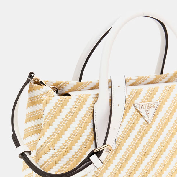 Guess - Borsa a mano Simona Natural White HWWG9210050 NATURA | Italystation.com Shop Now at italystation.com