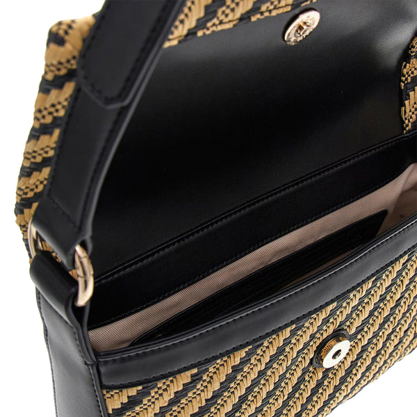 Guess - Borsa a spalla Simona Natural Black HWWG9210190 NATU | Italystation.com Shop Now at italystation.com
