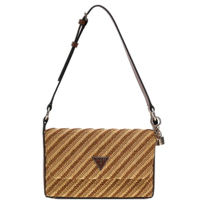 Guess - Borsa a spalla Simona Natural Cognac HWWG9210190 NAT | Italystation.com Shop Now at italystation.com