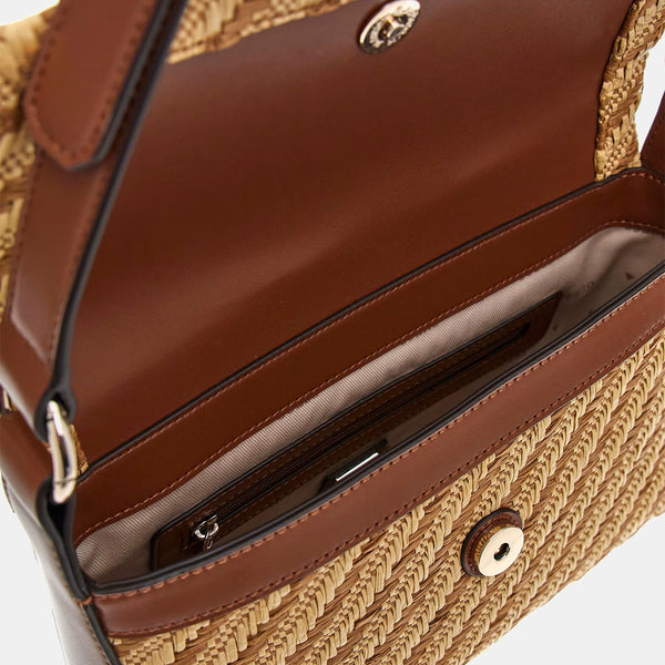 Guess - Borsa a spalla Simona Natural Cognac HWWG9210190 NAT | Italystation.com Shop Now at italystation.com