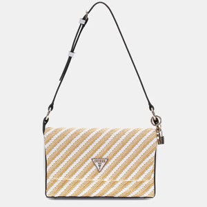 Guess - Borsa a spalla Simona Natural White HWWG9210190 NATU | Italystation.com Shop Now at italystation.com