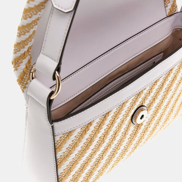 Guess - Borsa a spalla Simona Natural White HWWG9210190 NATU | Italystation.com Shop Now at italystation.com