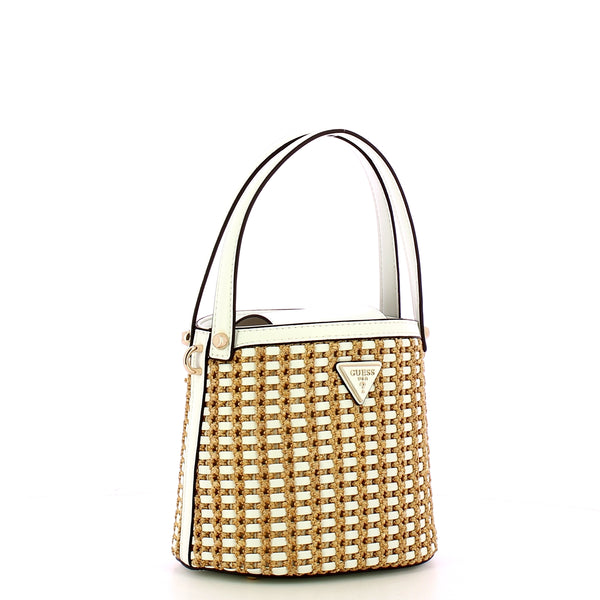Guess - Borsa secchiello Atalia Natural White HWWG9647030 NA | Italystation.com Shop Now at italystation.com