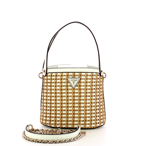 Guess - Borsa secchiello Atalia Natural White HWWG9647030 NA | Italystation.com Shop Now at italystation.com