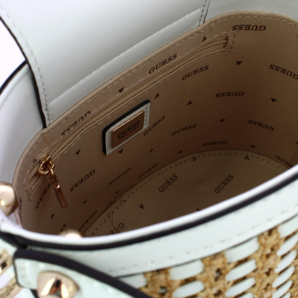 Guess - Borsa secchiello Atalia Natural White HWWG9647030 NA | Italystation.com Shop Now at italystation.com
