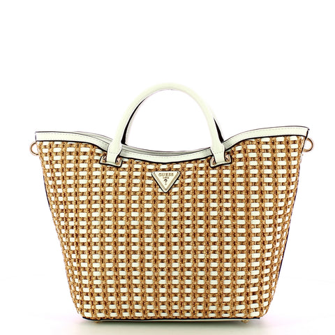 Guess - Borsa a mano Atalia Tote Natural White HWWG9647220 N | Italystation.com Shop Now at italystation.com
