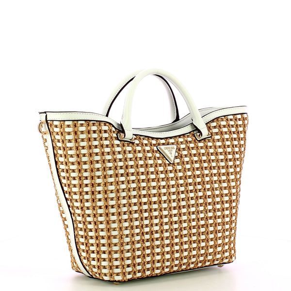 Guess - Borsa a mano Atalia Tote Natural White HWWG9647220 N | Italystation.com Shop Now at italystation.com