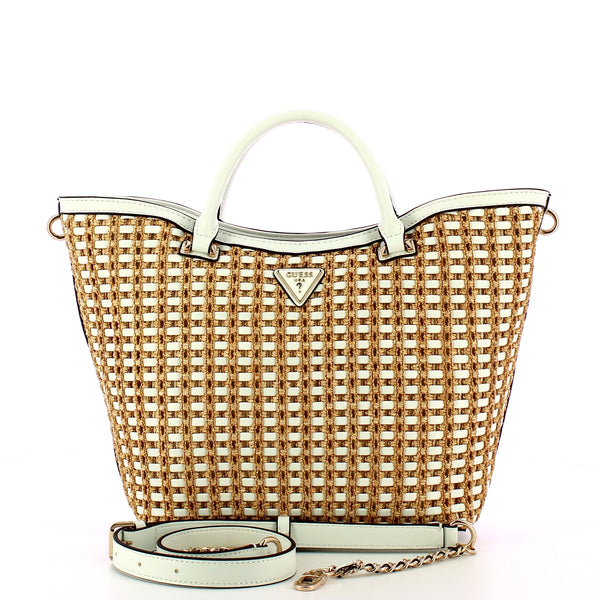 Guess - Borsa a mano Atalia Tote Natural White HWWG9647220 N | Italystation.com Shop Now at italystation.com