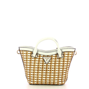 Guess - Borsa a mano Atalia Mini Tote Natural White HWWG964775 | Italystation.com Shop Now at italystation.com
