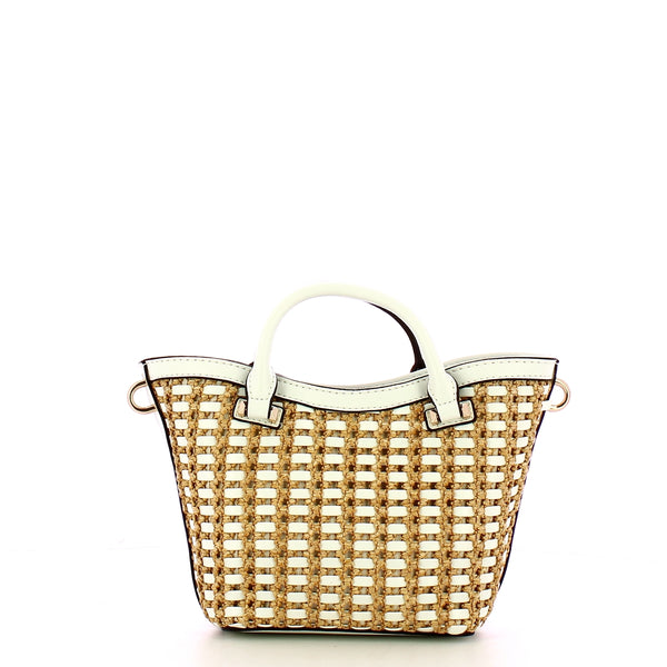 Guess - Borsa a mano Atalia Mini Tote Natural White HWWG964775 | Italystation.com Shop Now at italystation.com
