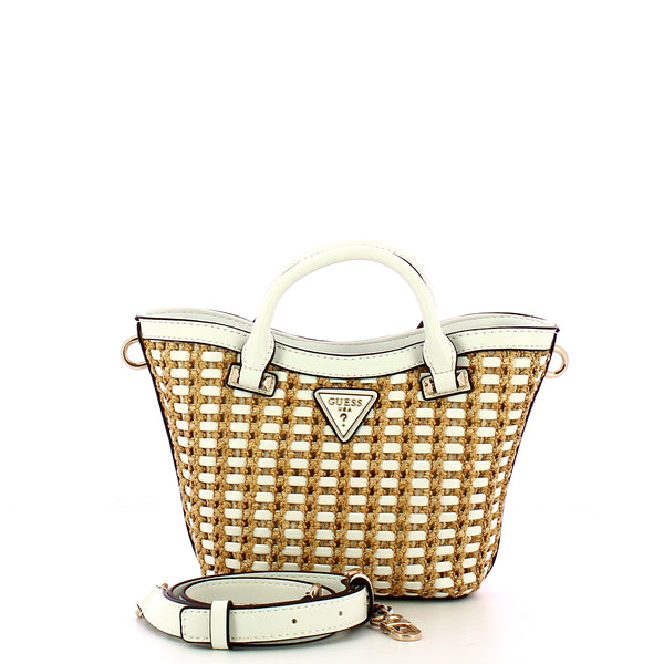 Guess - Borsa a mano Atalia Mini Tote Natural White HWWG964775 | Italystation.com Shop Now at italystation.com