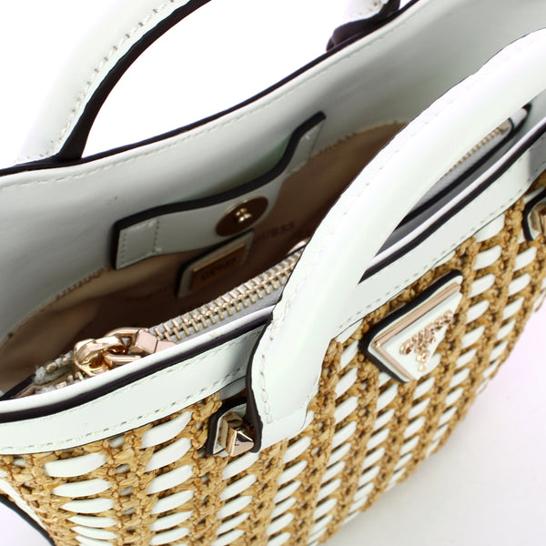 Guess - Borsa a mano Atalia Mini Tote Natural White HWWG964775 | Italystation.com Shop Now at italystation.com