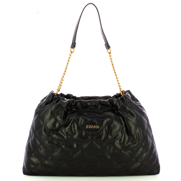 Liu Jo - Hobo bag grande trapuntata Black AA5062E0914 BLACK | Italystation.com Shop Now at italystation.com