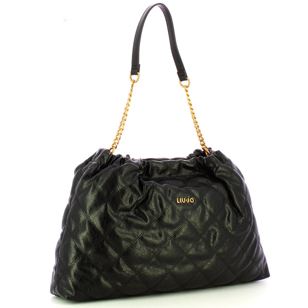 Liu Jo - Hobo bag grande trapuntata Black AA5062E0914 BLACK | Italystation.com Shop Now at italystation.com