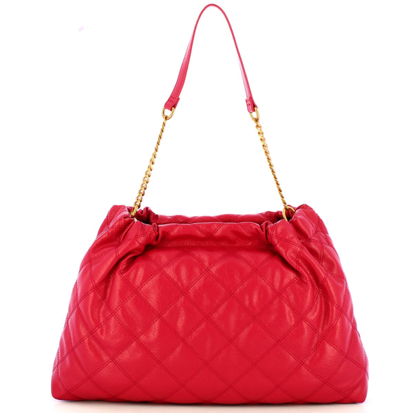 Liu Jo - Hobo bag grande trapuntata Rosso Pompeiano AA5062E09 | Italystation.com Shop Now at italystation.com