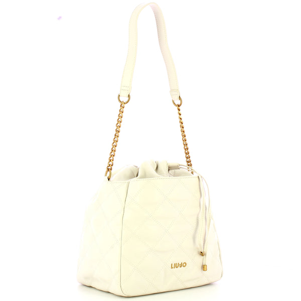 Liu Jo - Basket Bag trapuntata Cream AA5122E0914 CREAM | Italystation.com Shop Now at italystation.com