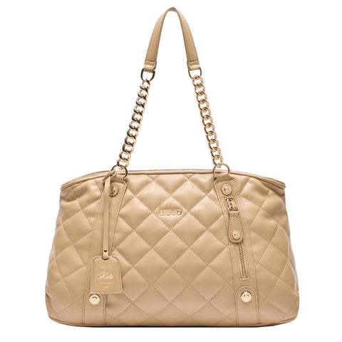 Liu Jo - Borsa a mano trapuntata Cammello AA5132E0015 CAMME | Italystation.com Shop Now at italystation.com