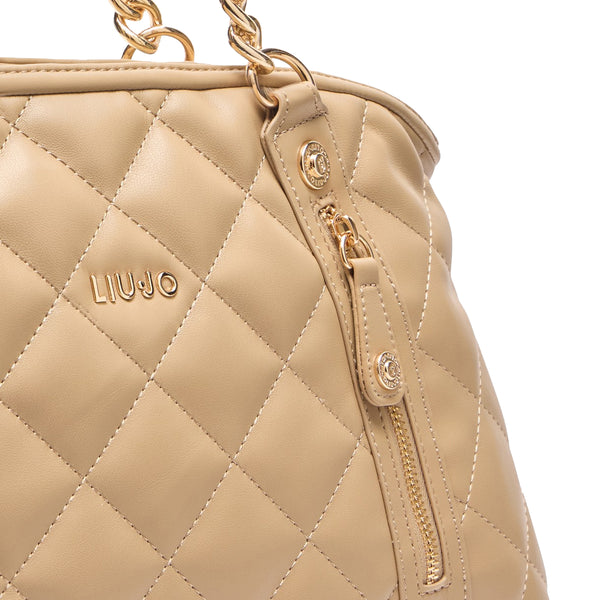 Liu Jo - Borsa a mano trapuntata Cammello AA5132E0015 CAMME | Italystation.com Shop Now at italystation.com